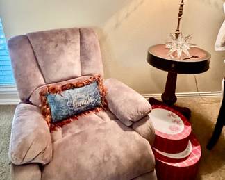 Suede recliner