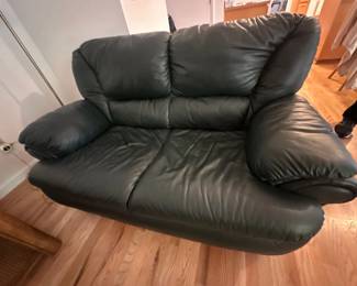 Leather loveseat