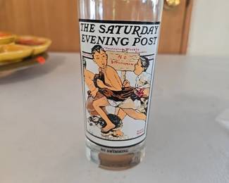 Saturday Evening Post single glass