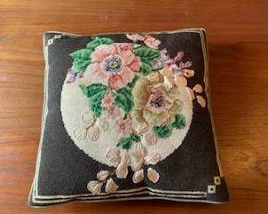 needlepoint pink rose