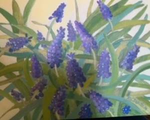 acrylic grape hyacinth