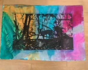 deer monoprint