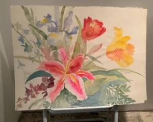 lily watercolor
