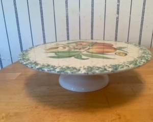peaches top cake plates
