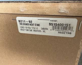 Ashley Furniture 2 Drawer Night Stand (sold as a pair)
