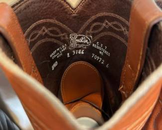justin boots tan ostrich skin boots