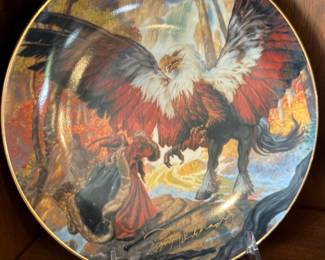 1988 Signed Tim & Rita Hildebrandt Realms of Wonder  WIZARD'S STEED Wizard Ltd Ed Plate #266