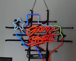 George Strait Texas Maps Neon Light Sign