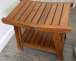 Broyhill Teak Shower Bench
