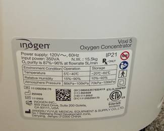 Inogen Voxi 5 Home Oxygen Concentrator