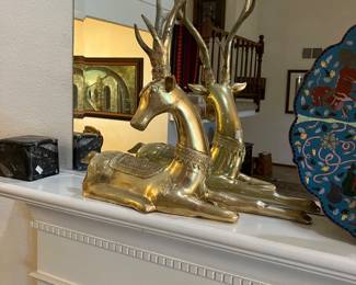 High end brass reindeer