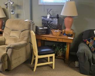 Khaki colored recliner is super soft.  If you decide to test drive this chair, we promise to wake you up before we leave.