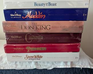 Sealed video sets (Aladdin is opened)