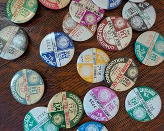 10 Construction pins 1975-1986