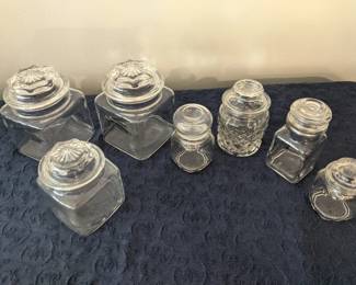 Miscellonaeous glass jars