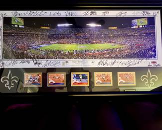 2010 Signed Superbowl framed picture 