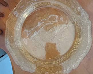 Federal Glass Patrician Amber Depression Glass Plate