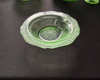 Federal Glass Patrician Green Relish Dish