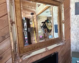 Ornate Gilt Wood Mirror with Acanthus Leaf Motif