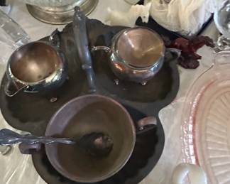 FB Rogers Silver Co. SilverPlated Condiment Set with Tray