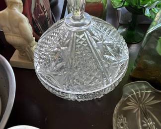 Cut Crystal Covered Candy Dish