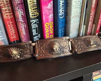 Native American Chief and Mountain Scene Belt Buckle