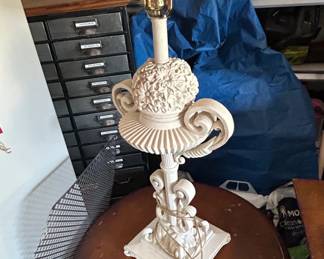 Ornate Cherub Table Lamp
