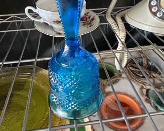 Fenton Cobalt Blue Hobnail Glass Bell