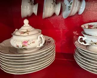 Rosenthal Pompadour Moss Rose Porcelain Tea Set