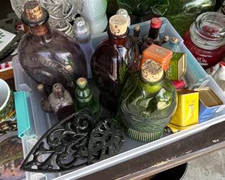 Collection of Vintage Apothecary and Bitters Bottles