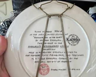 Norman Rockwell Reminiscing in the Quiet Collector Plate second image
