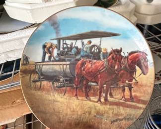 Farming the Heartland Series Water Wagon Collector Plate by Emmett Kaye