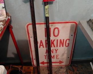 Metal "No Parking" Sign (Basement)