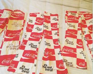 Vtg Coca Cola super squares cotton beach pants