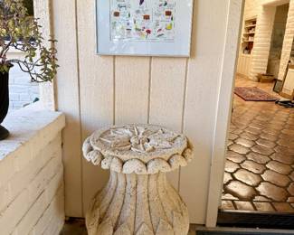 Beautiful cement outdoor patio table base