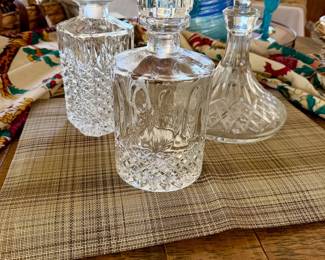 Vintage decanters