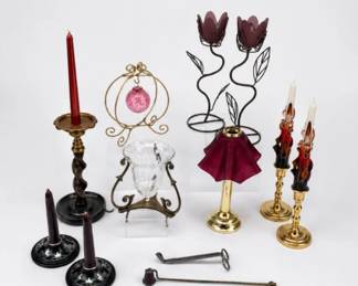 124 VintageEclecticCandleHolderDecorCollection