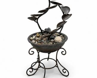 134 DecorativeMetalWaterFountainwAccents