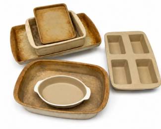 158 PamperedChefFamilyHeritageStonewareBakewareLot