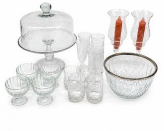 150 VintagePressedGlassServewareStemwareLot