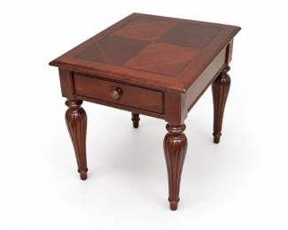 123 TraditionalCherryFinishEndTablewithDrawer