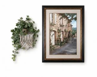 125 TuscanVillageWallArtDecorativePlanterSet