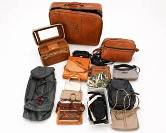 61 VintageHandbagsLuggagePurseTravelBagMixedLot