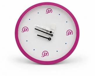 57 VintageCMIPinkWallClockRetroMidCenturyDecor
