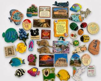 41 VintageSouvenirFridgeMagnetLotTravelNoveltyMagnets