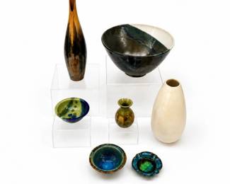 122 StudioPotteryCollectionArtisanBowlsVasesVesselsSigned