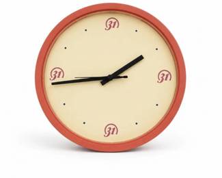 62 VintageBaskinRobbins31IceCreamWallClockPink