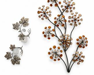 109 MetalWallArtSculptureCandleSconceDecorSet