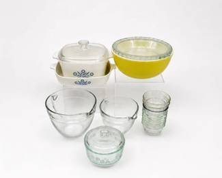91 VintagePyrexCorningWareKitchenGlasswareLotSet