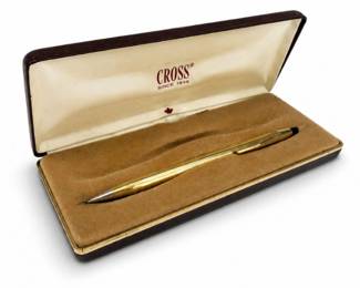 81 VintageCrossGoldTonePenCase